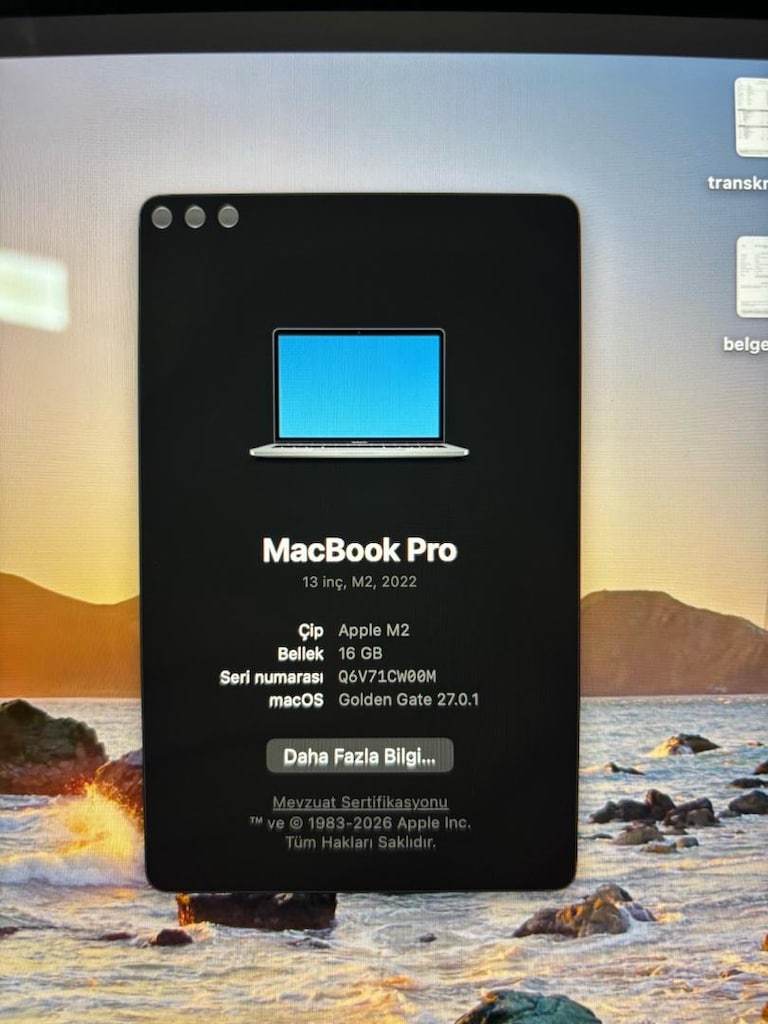 Apple MacBook Pro M2 2022 | 16 GB RAM | 256 GB SSD | 13,3 inç - 6