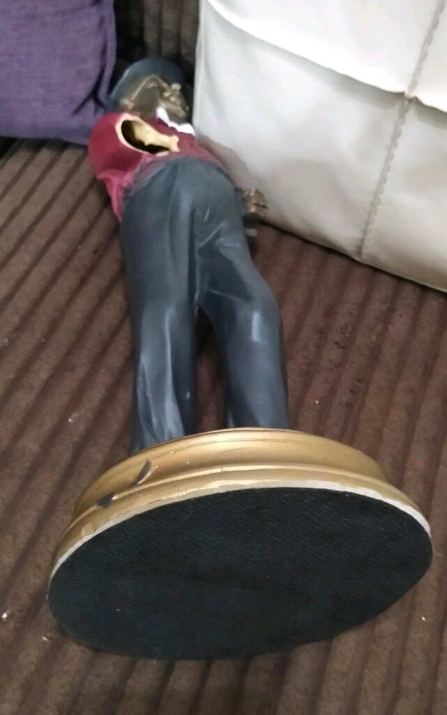 Vintage cazcı büyük boy heykel - 11