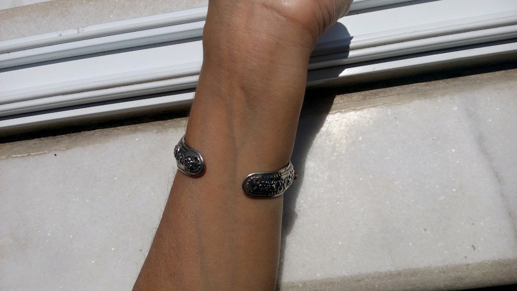 Orijinal 925 Ayar Gümüş Bilezik Kadın Bileklik Silver Bracelet Orjinal - 2