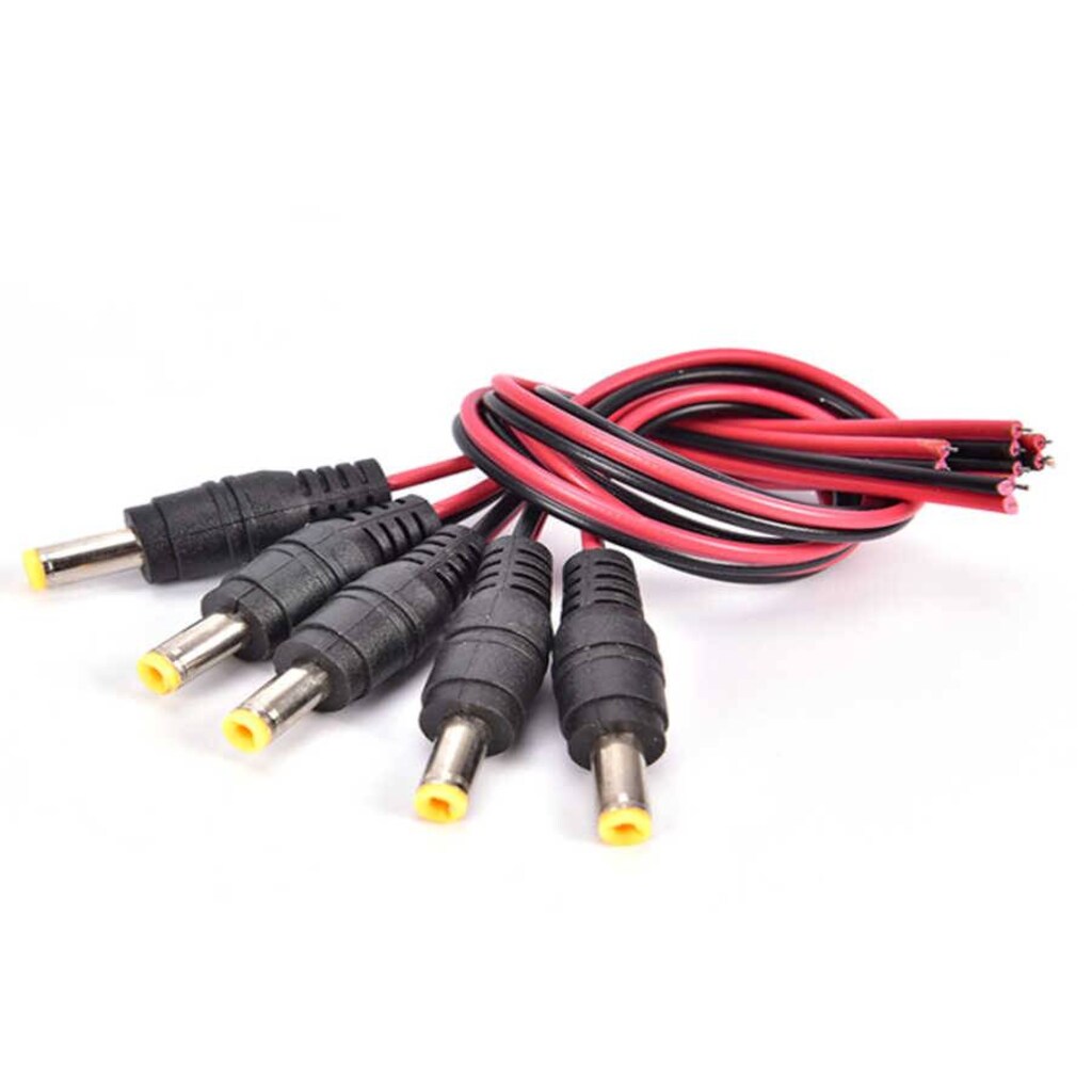 6 ADET 20 cm. JACK POWER CCTV JAK 5.5*2.1mm KAMERA ERKEK KABLO - 3