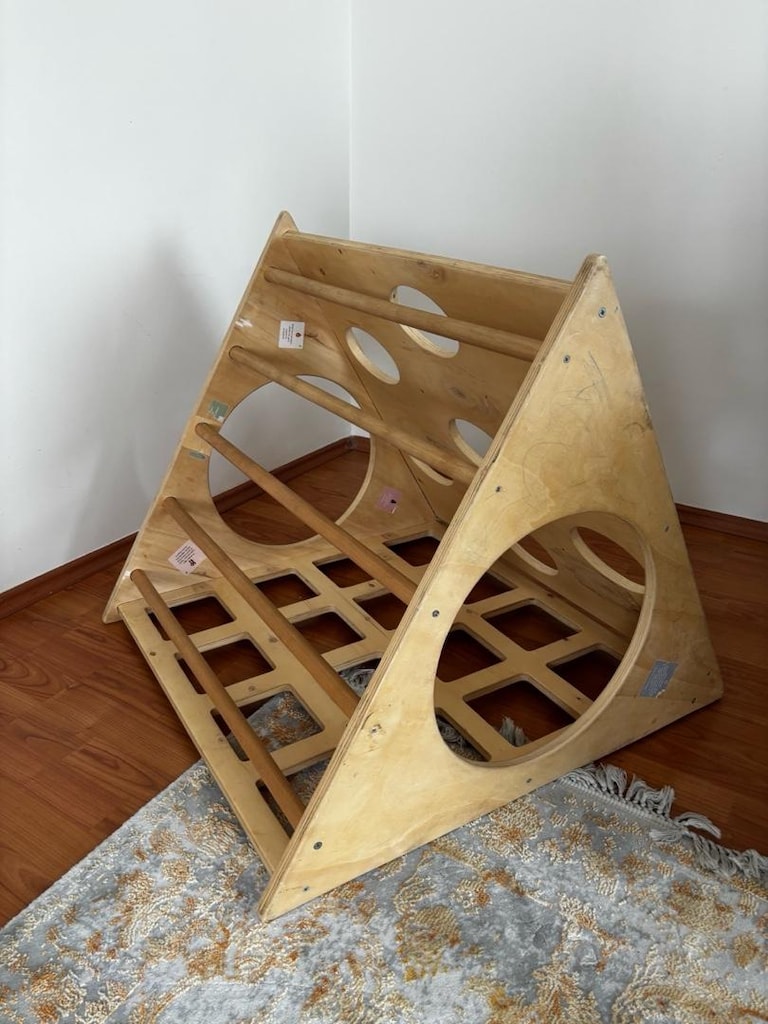Ahşap Montessori Pikler Tırmanma Parkuru + Tırmanma Rampası - 3