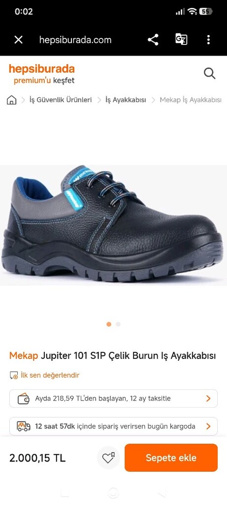 Mekap 44 numara çelik burun ayakkabı - 4