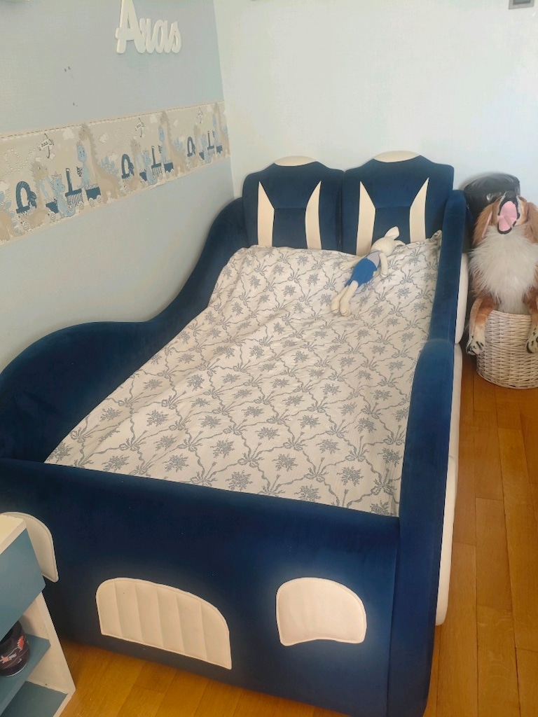 İkiz Arabalı Çocuk Karyolası Takımı – Çok Temiz | Aynı Model 2 Adet