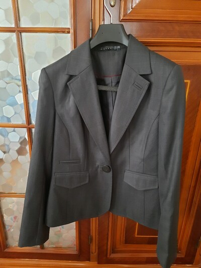 KOTON blazer ceket gri bayanSIFIR