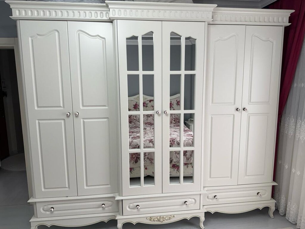 COUNTRY LAKE MDF AĞAÇ 6 KAPAKLI BEYAZ GARDROP TEMİZ - 2