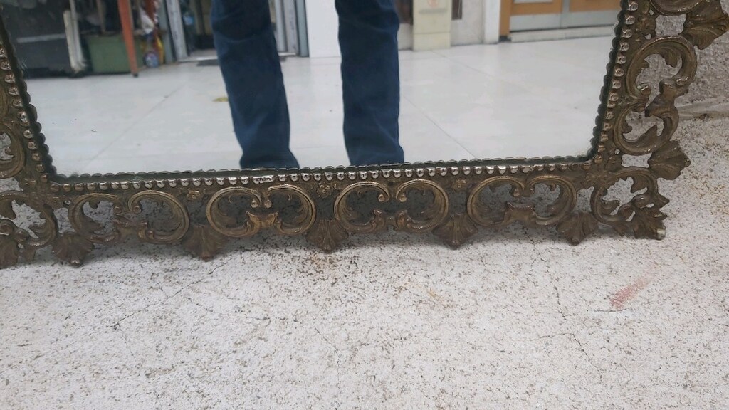Kare pirinç çerçeve ayna - 8