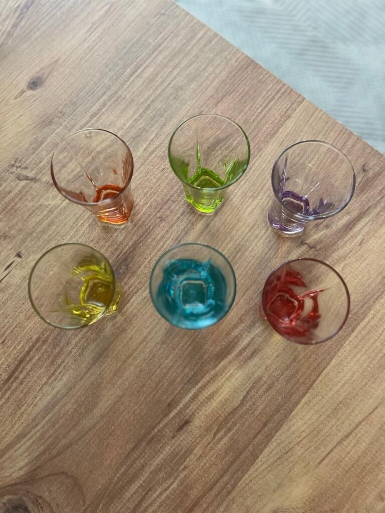 renkli tabanlı bardaklar lav serisi - 12
