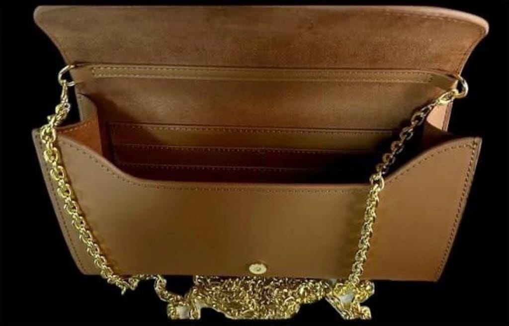 Dior Taba Deri Zincirli Omuz Çantası - 4