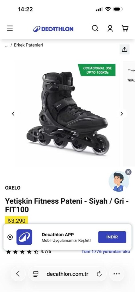 Decathlon 43 numara paten set - 6