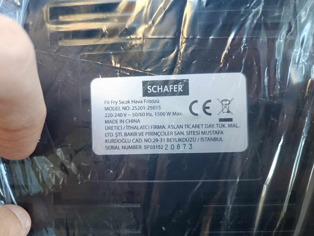 Schafer Fit Fry 1500W Dijital Sıcak Hava Fritözü - 8