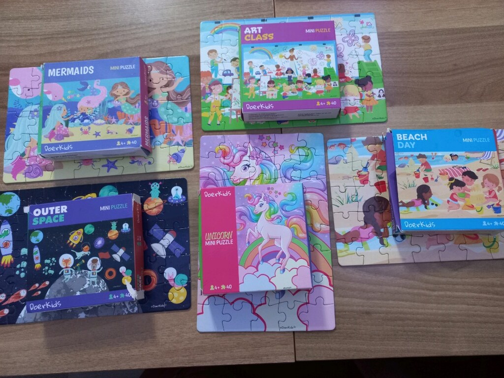 5 adet 40 parça mini puzzle - 4