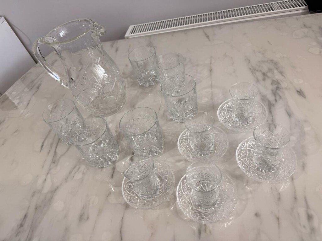 kadeh çay bardağı ve çay tabakları - 2