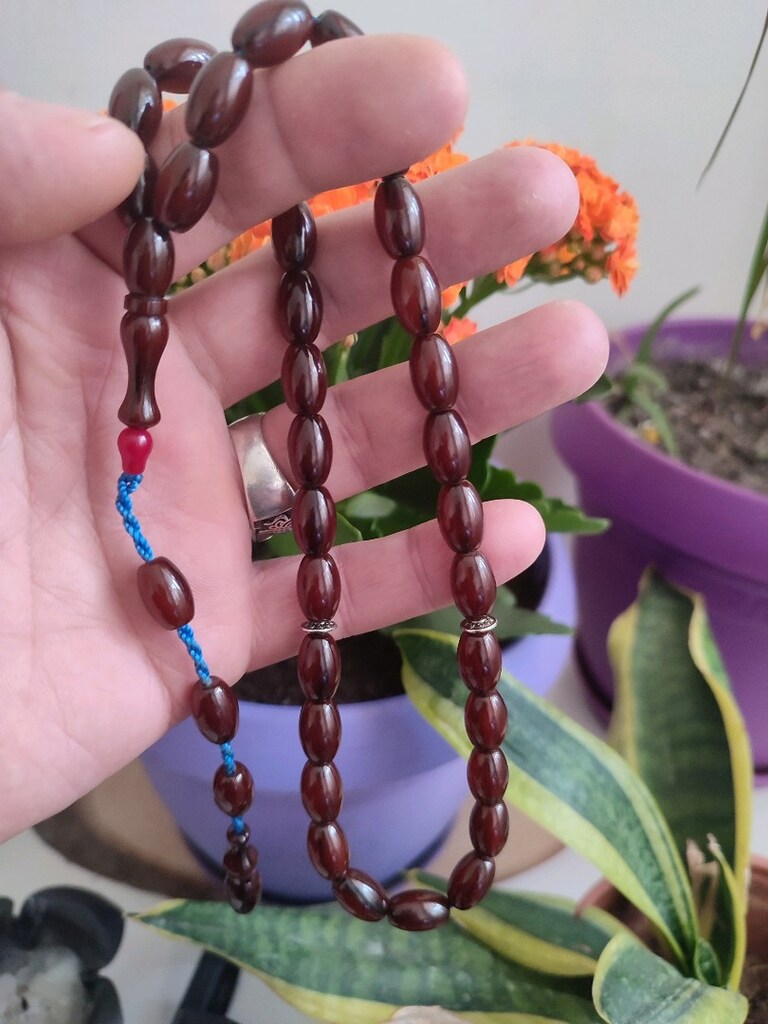 imzalı sıkma kehribar tesbih - 3