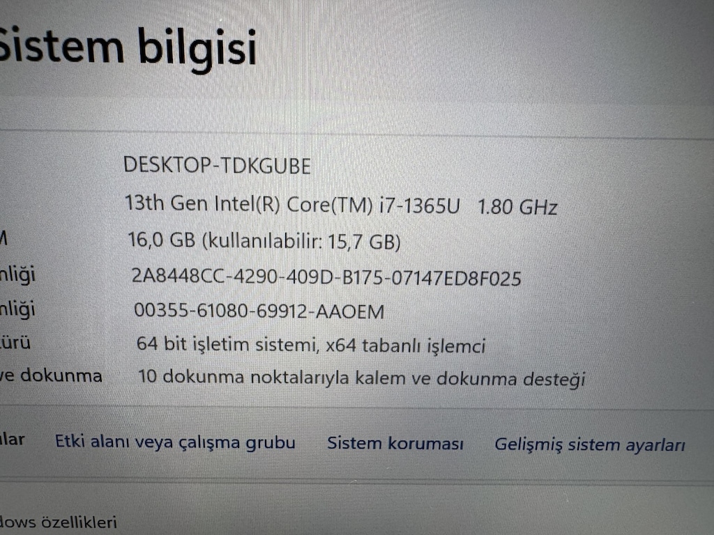 THİNKPAD X1 YOGA İ7 13. NESİL 16 GB RAM 512 NVME DOKUNMATİK - 5