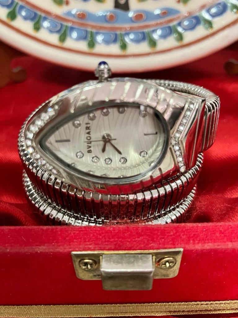 Beyaz Taşlı Bvlgari Serpenti Kadın kol Saati - 3