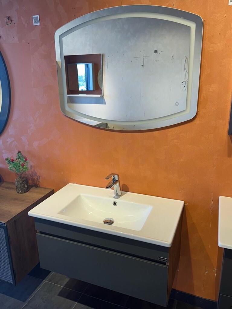 85 cm Antrasit MdfLam Banyo Mobilya Seti - 2