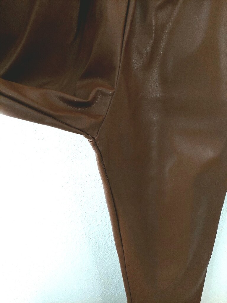 PRENSES suni deri jogger tayt pantolon - 4