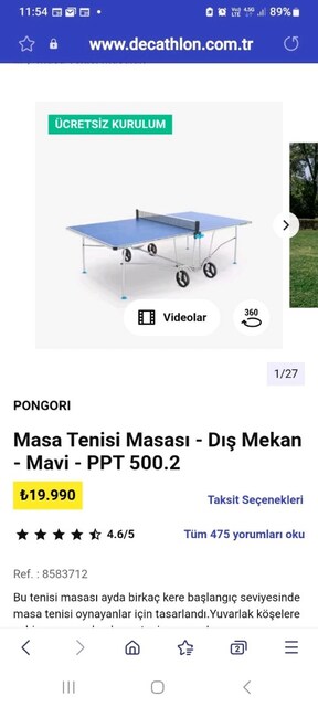 masa tenisi
