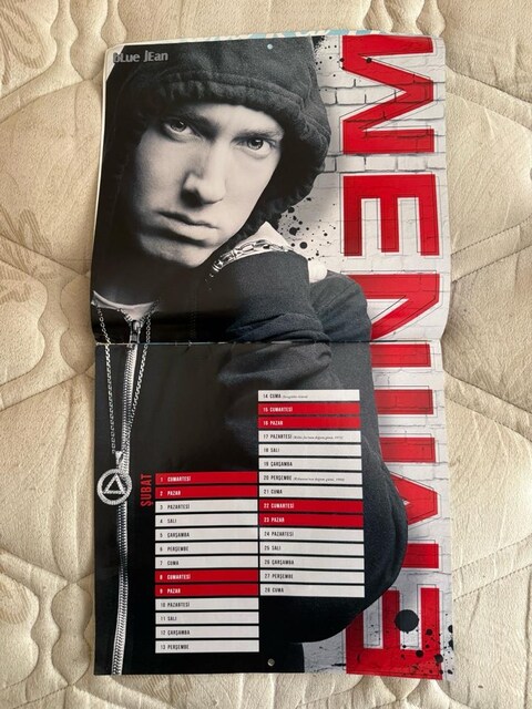 eminem 2014 takvimi özel posteri