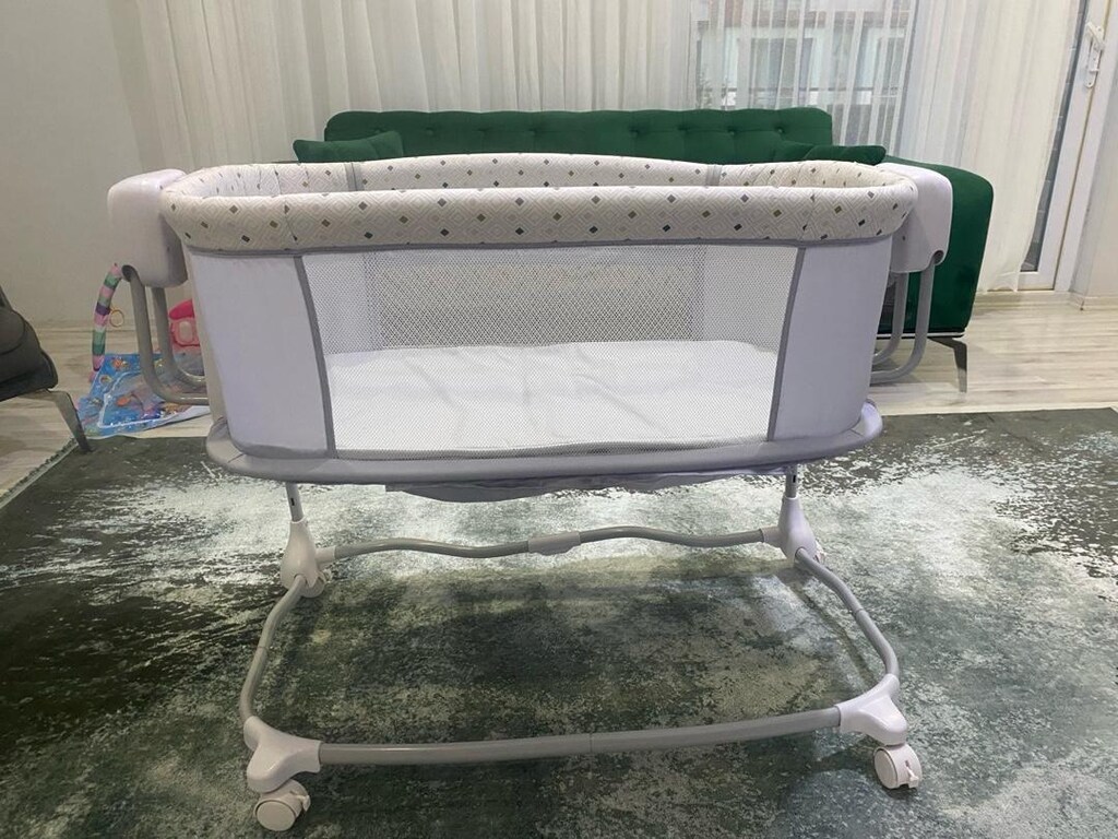 elektrikli otomatik sallanan anne yanı beşik ve yatak kademeli beşik - 3