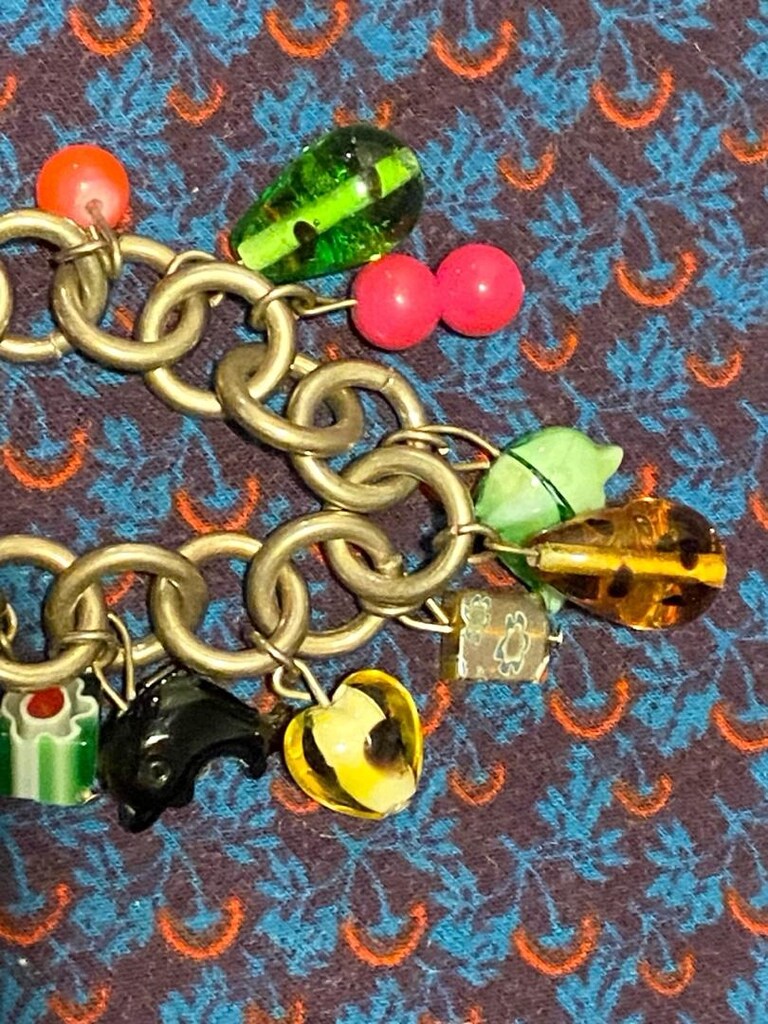 Vintage Murano Cam Charm’lı Çelik Bileklik - 12
