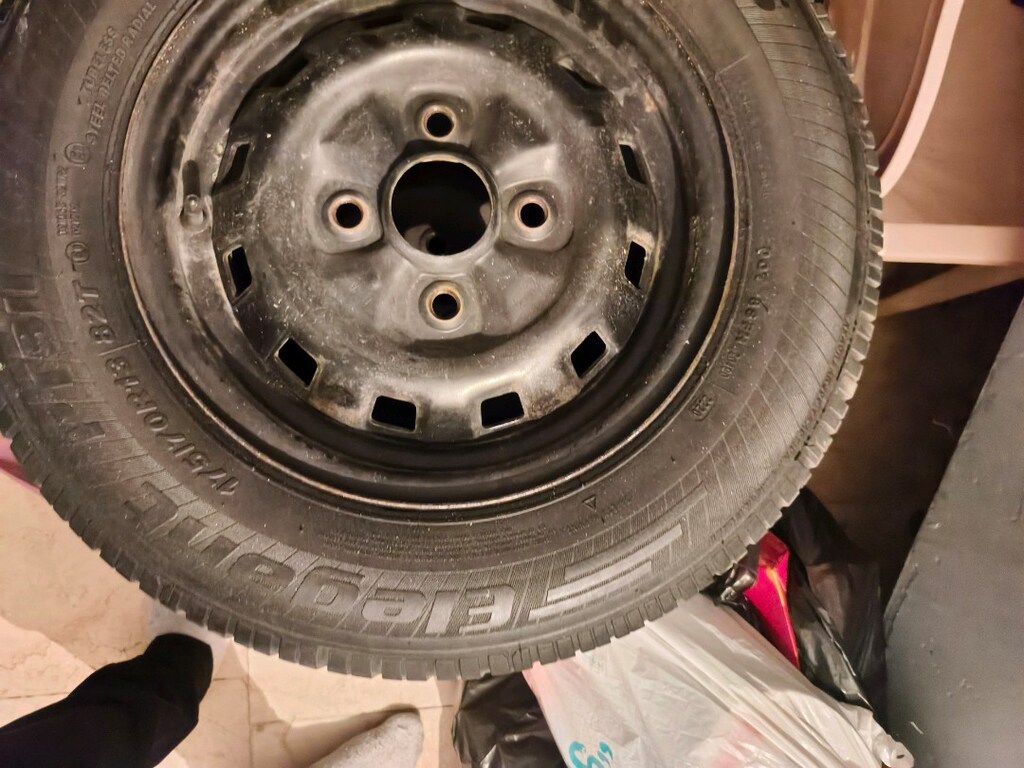 4x114.3 13 İnç Demir Jant + 175/70 R13 Lastik + 4 Adet BBS Kapak - 2