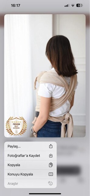 sling kanguru bebek taşıma