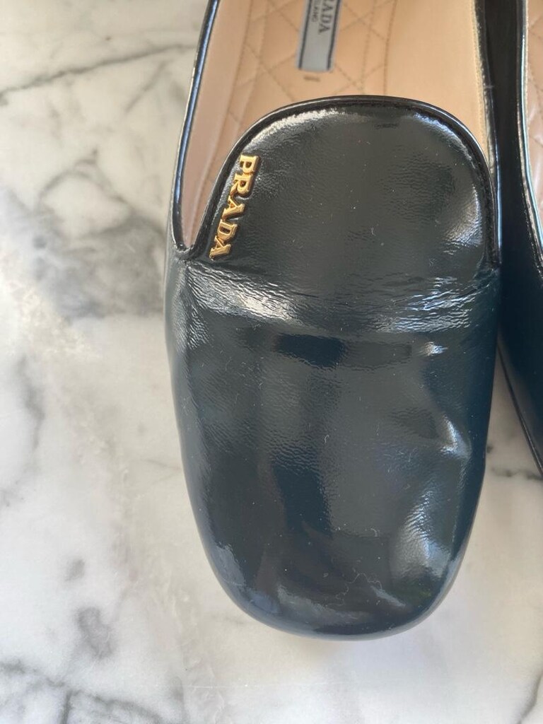 Prada 36,5 Siyah %100 Deri Babet - 9