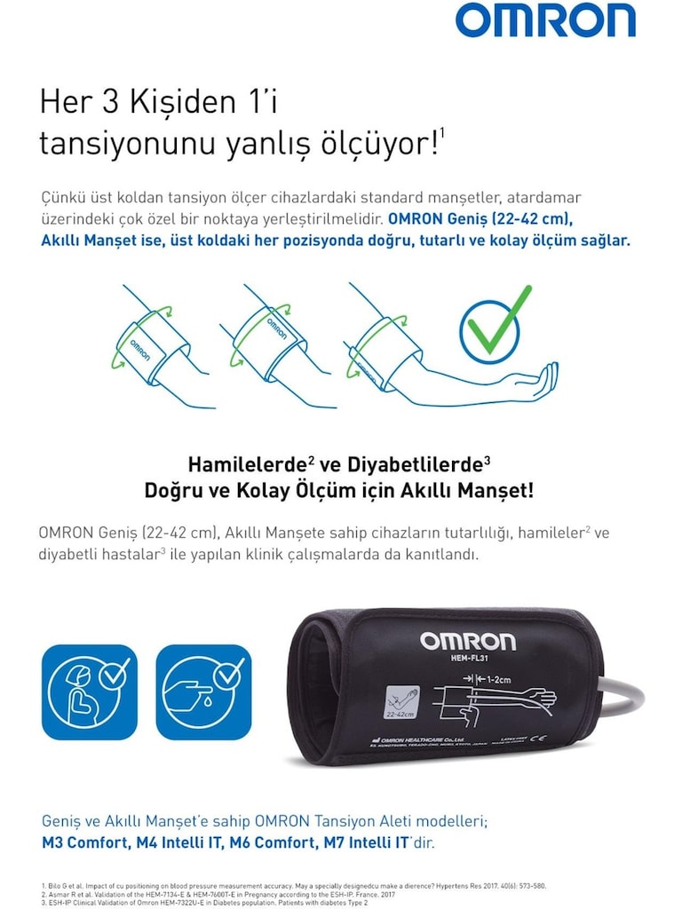 Omron M2+ Digital Koldan Ölçer Tansiyon Aleti - 3
