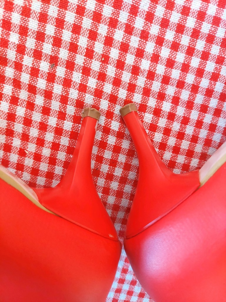 Carmen's mercan Kırmızı Stiletto Ayakkabı - 7