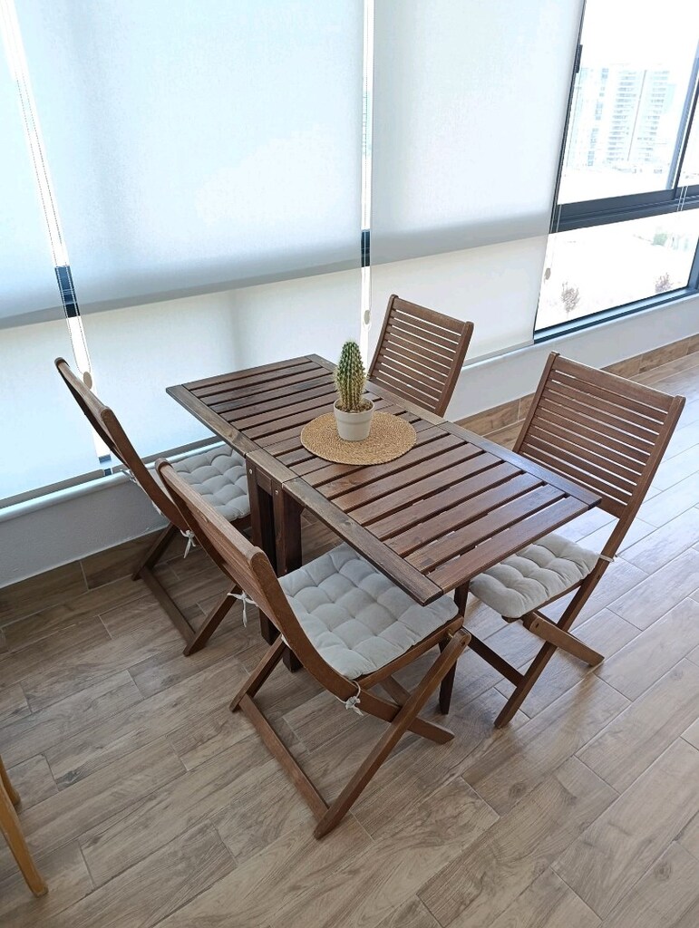 Ahşap Balkon Masa Sandalye Takımı - 4