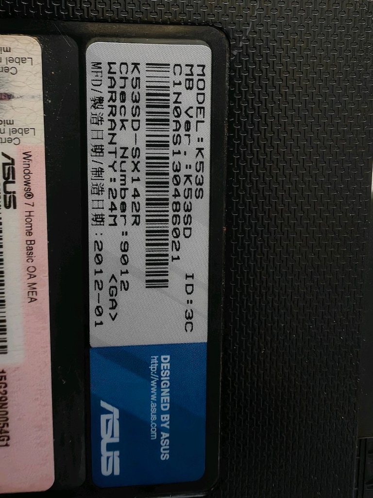 ASUS. MB Ver.: K53SD leptop çalışıyor görüntü yok adaptör pil yok - 5
