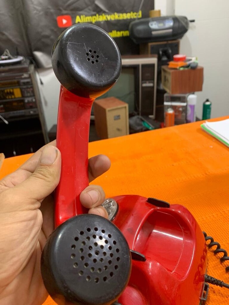 tamamen Orjinal ev telefonu kırmızı - 3