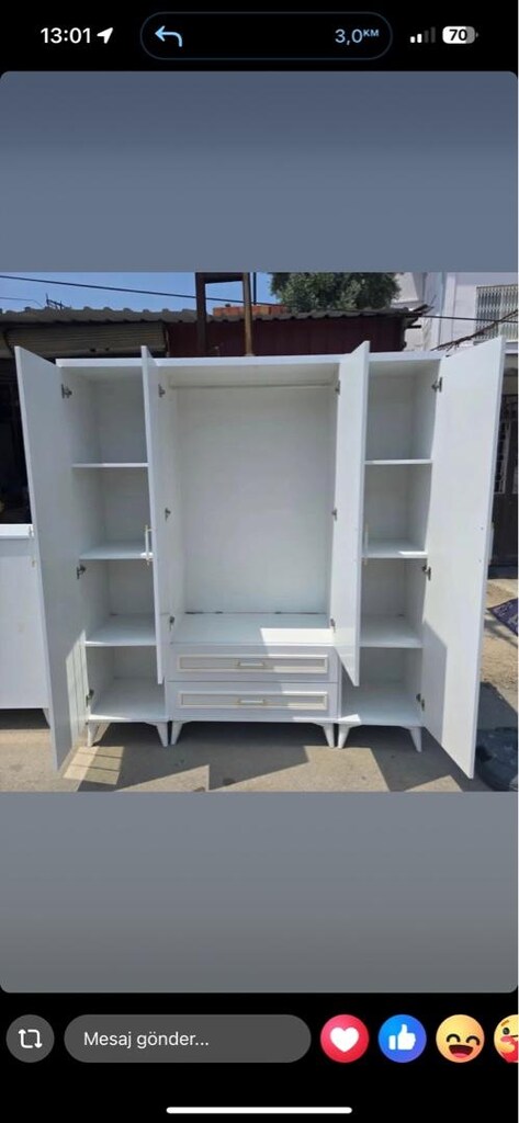 ultra lüks 4 kapaklı dolap 180cm sıfır ürün adrese teslim kapıda ödeme - 2