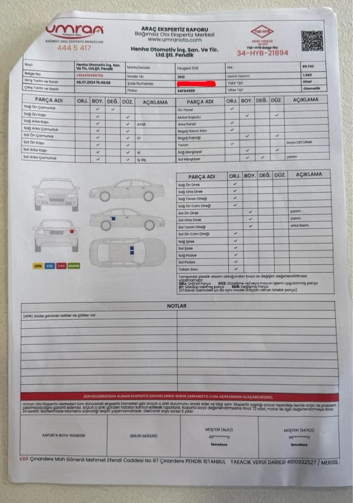 DÜŞÜK KM PEUGEOT 508 1.6 e-HDi ACTIVE - OTOMATİK / BAKIMLI - 6