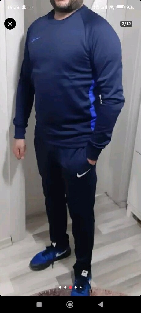 Nike therma pamuklu polar soguk gecirmez sweatshirt xl beden 2kez giyi - 5