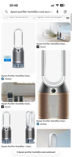 dyson purifier humidify+cool autoreact havatemizleyici ve nemlendirici
