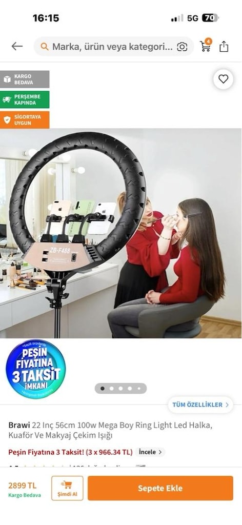 Kumandalı Ring Light-Yuvarlak Dövme Işığı - 7