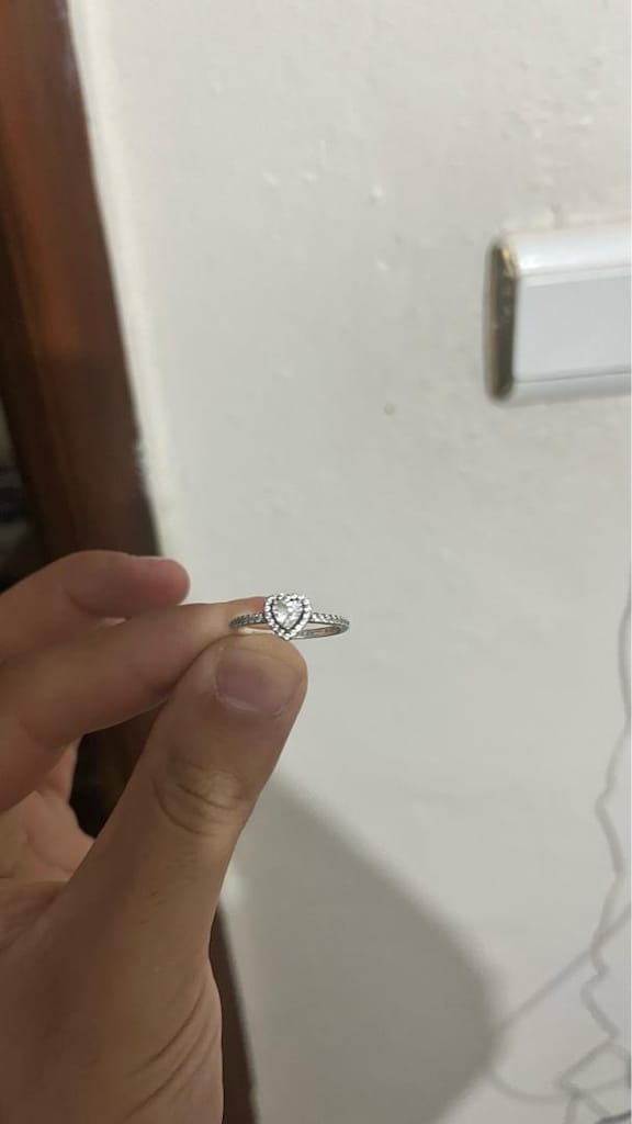 Pandora kalp taşlı gümüş yüzük - 2