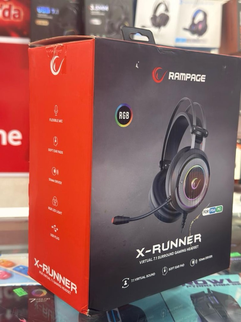 NİTRO BİLİŞİM’DEN RAMPAGE X-RUNNER VIRTUAL 7.1 SURROUND GAMING HEADS - 3