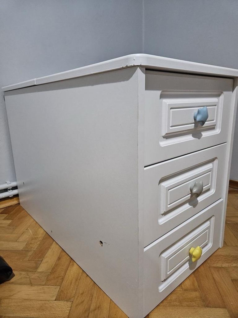 Beyaz Çocuk Şifonyeri – 3 Çekmeceli ve İç Bölmeli - 4
