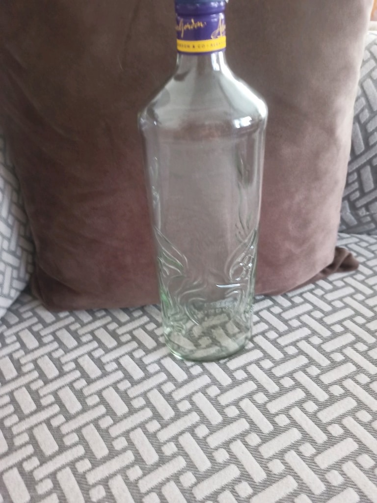 cam şişe onu desenli dekoratif olarak kullanılır yükseklik 32 cm - 2