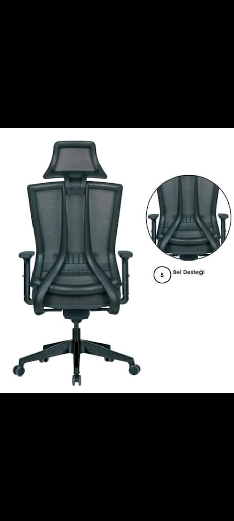 Ergonomik Fileli Çalışma Koltuğu - Ofis Sandalyesi - 6