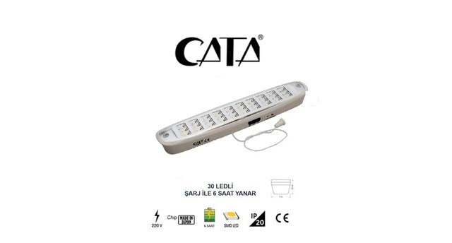 CATA TUNA CT-9932 30 LEDLİ ŞARJLI IŞILDAK