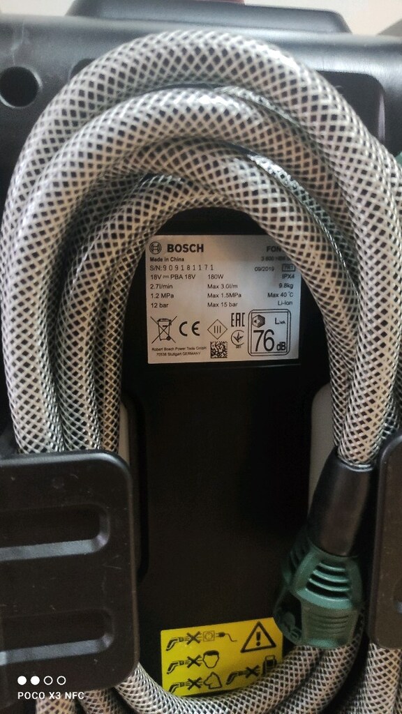 Bosch Fontus 18 volt Basınçlı Araç Yıkama Makinesi - 5