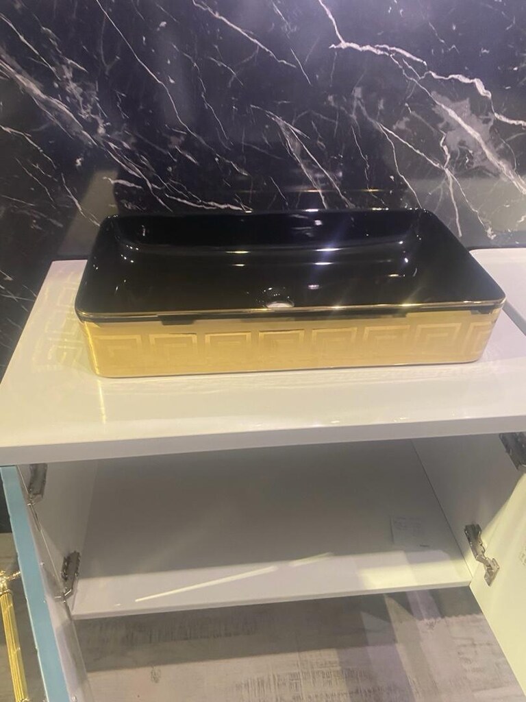 80 cm banyo dolabı saten mavi - 5