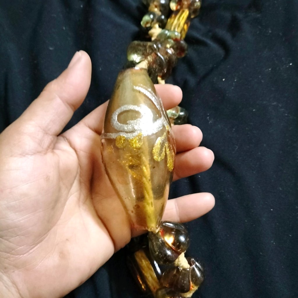 Balonlu Antika el yapımı cam tesbih - 12