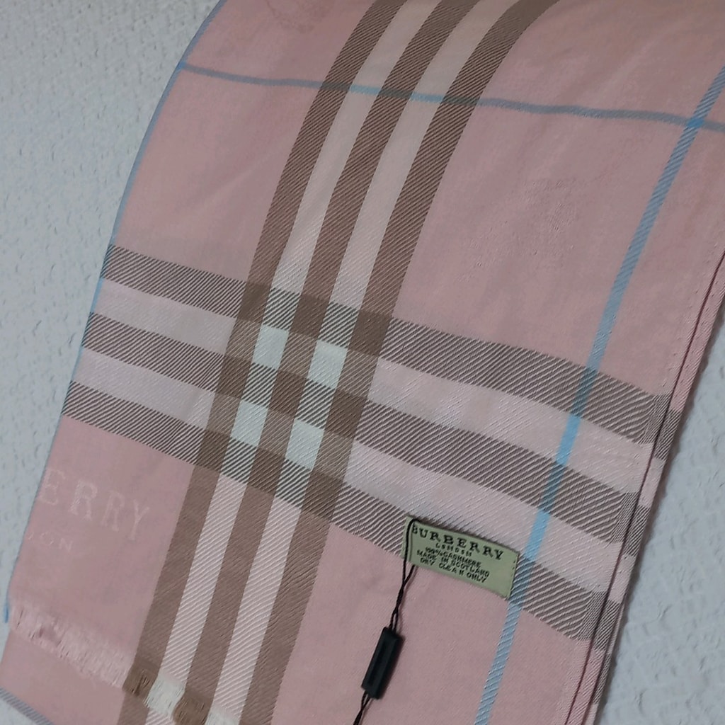 Burberry Şal kaşmir pudra renk - 5