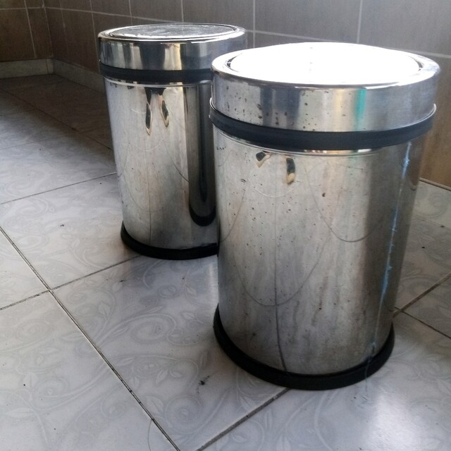 DÖNER KAPAKLI METAL ÇÖP KOVASI 25*35 CM YÜKSEKLİK