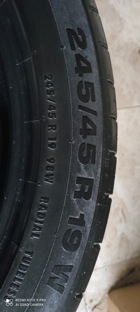 245/45/19 YAZLIK CONTİNENTAL MARKA 2 ADET FİYATI TOPLAM 3650 tl - 2
